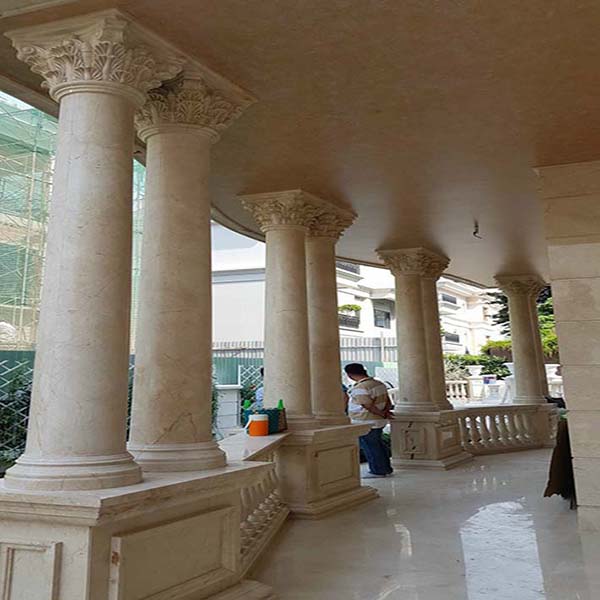 5 mẫu trang trí cột đá hoa cương đẹp nhất, cột đá nền đá cầu thang đá marble đá tự nhiên