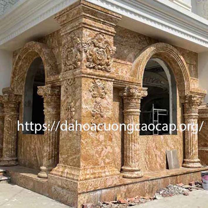 Cột đá hoa cương trong ý tưởng sáng tạo, cột đá nền đá cầu thang đá marble đá tự nhiên